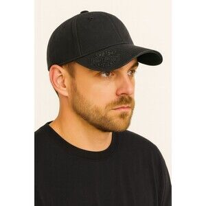 Vintage Harley-Davidson Hat – Black Cap with Embroidered Shield Logo